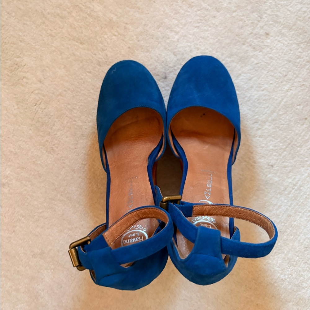 Jeffrey Campbell Blue Suede Heels